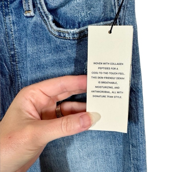 NEW NWT 7 for All Mankind Ultra High Rise Dojo Jeans Beauty Trouser Fig Leaf - Picture 9 of 15